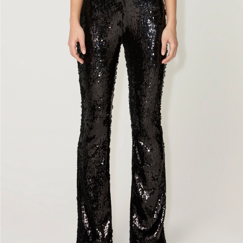 KHY Black Sequin Low Rise Flare Pant XXS (sold out online)